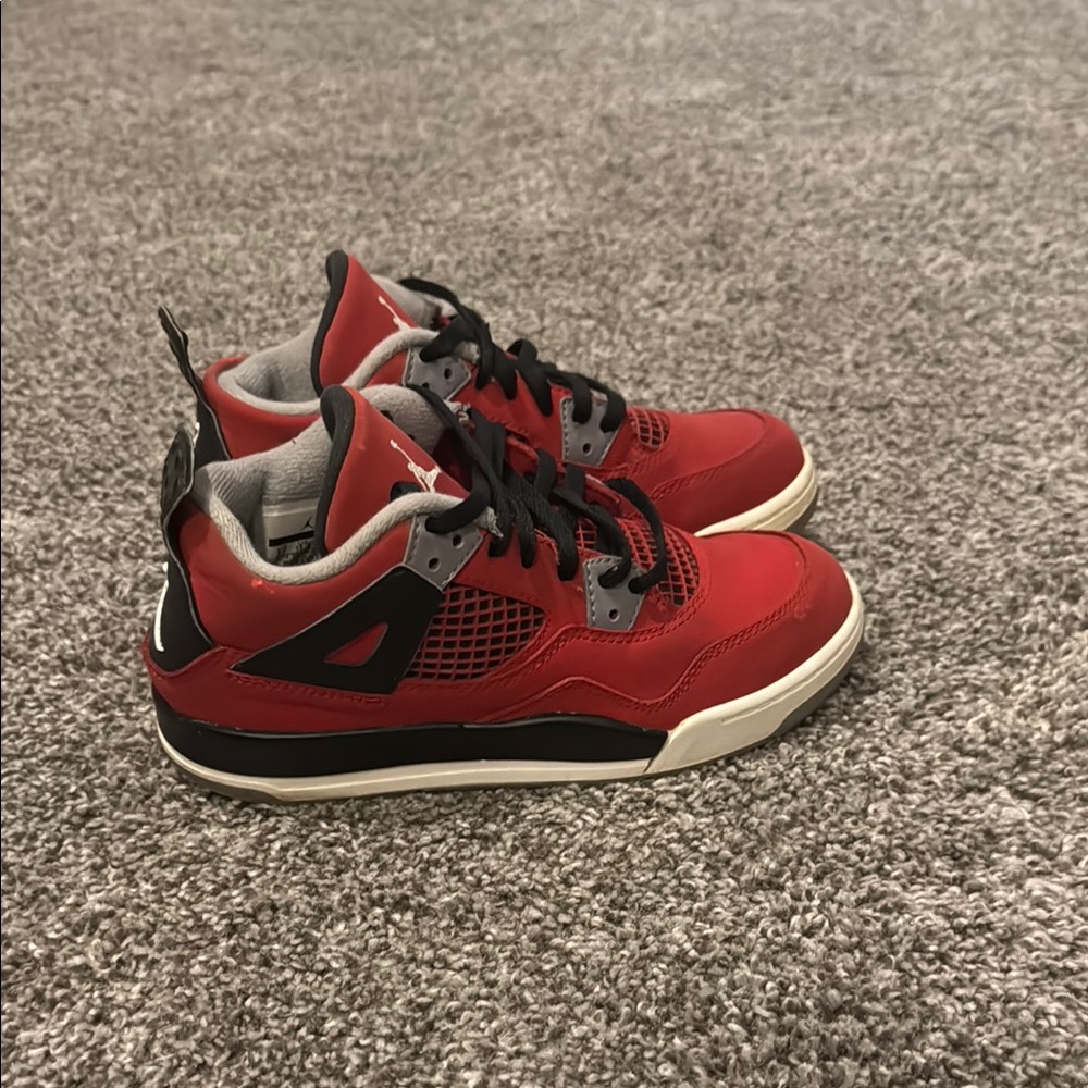 Jordan Red and Black Kids Sneakers